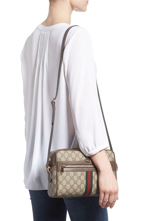 gucci ophidia gg supreme canvas crossbody bag lyst