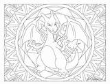 Charizard Adults Kanto Windingpathsart Pikachu Pokémon Mandala Starters Mindfulness Artigo sketch template