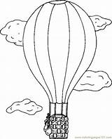 Coloring Balloon Air Hot Printable sketch template