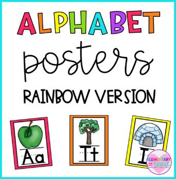 product includes  set  colored alphabet posters  poster