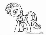 Pony Little Coloring Pages Printable Print Rarity Kids Book sketch template