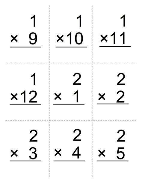 printable  multiplication flash cards printable multiplication