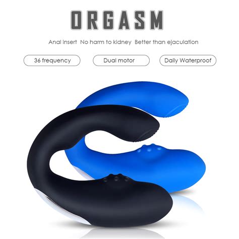 Large Male Vibrating Prostate Massager Sex Toy With 2