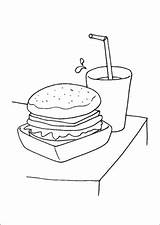 Hamburger Soda sketch template