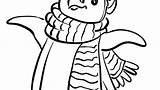 Scarf Coloring Pages Winter Getcolorings sketch template