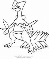 Sceptile Coloring Pages Pokemon Getcolorings Drawing sketch template
