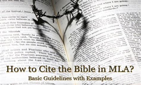 cite  bible  mla key rules  samples wrter