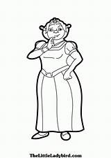 Fiona Shrek Coloring Clipart Pages Library Line Popular sketch template