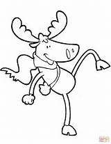Moose Coloring Cartoon Pages Printable Deer Drawing Step Colouring Sheets Color Kids Drawings Number Paintingvalley Categories sketch template