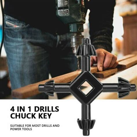 4 Way Drill Press Chuck Key Large 3 8 1 2 3 4 Universal Combination