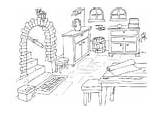 Coloring Pages Basement House Rooms sketch template