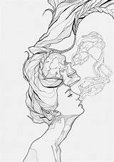 Smoking Skull Illustration Headache Stefanie Nieuwenhuyse Migraine Achurado Tension Plastique Swojej Sinus Causes Headaches Smoker Plakaty Obrazy sketch template