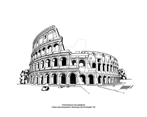roman colosseum   drawing     slotsartstudio