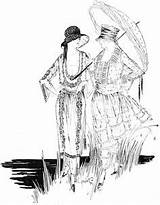 Vintage Digital Flapper Fashion Stamps Books Plates Girls Girl Coloring Ladies Pattern Pages sketch template