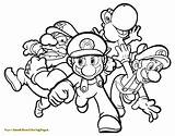 Smash Coloring Pages Super Bros Brothers Getdrawings Mario Colorings sketch template