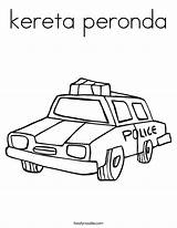 Kereta Coloring Peronda Built California Usa Police Car sketch template