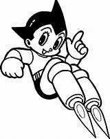 Astro Boy Coloring Pages Wecoloringpage Rocket sketch template
