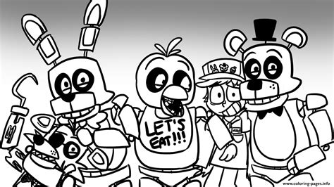 Luxury Idea Fnaf Coloring Pages Printable Print Freddy S At Five Nights