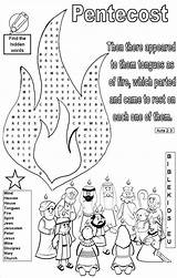 Pentecost Lessons Acts Pfingsten Dones Messy Biblekids Espiritu Pentacost Pentecostes Niños Puzzel Biblia sketch template