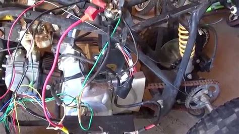 chinese quad  cc wiring nightmare youtube   cc atv  chinese mini bike