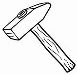 Hammer Lineart Clipart sketch template