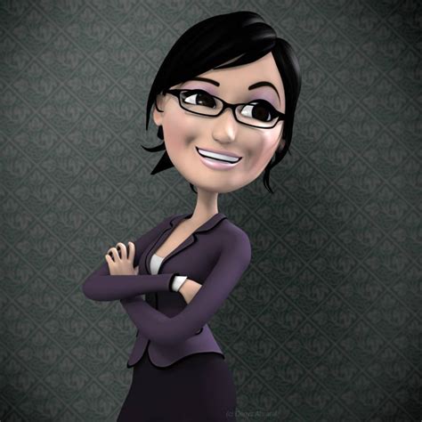 3d Cartoon Girl With Glasses By Denysalmaral On Deviantart
