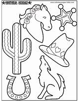 Coloring Pages Cowboy Printable Color Kids Miscellaneous Western Cowboys Sheet Templates Boot Clip Party Texas Book Cowgirl Print Sheets Found sketch template