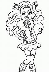 Coloring Monster High Pages Clawdeen Draculaura Popular sketch template
