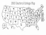 Electoral Map College Printable Election Night Kids Blank Color sketch template