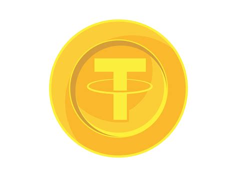 cryptocurrency tether usdt logo gold graphic  ragilstudio