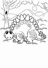 Coloring Stegosaurus Dinosaur Fargelegge Bilde Cute Skogen Pages Forest Fargelegging Template Categories sketch template