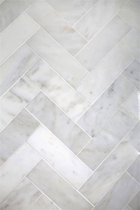 herringbone marble tile  beautiful mess