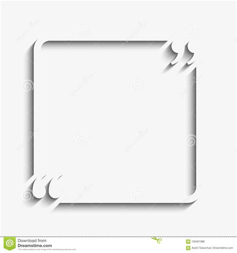vector square quote blank template bracket stock vector illustration