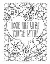 Coloring Amazon Book Wino Therapy Wine Color Pages sketch template