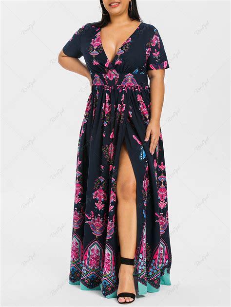 Plus Size Maxi Dress With High Slits On Both Sides Dresses Images 2022
