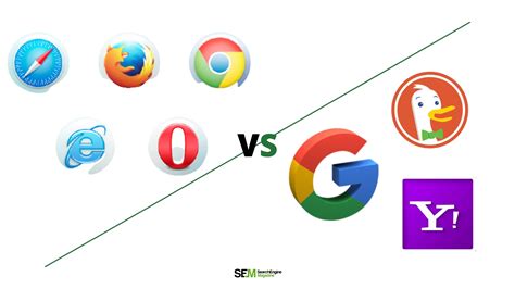 difference  web browser  search engine sem
