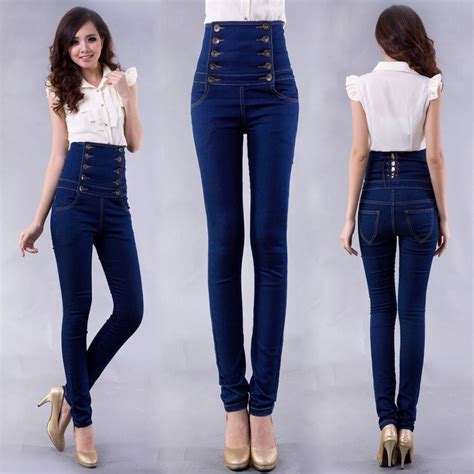 women  high waisted skinny jeans outfit ideas