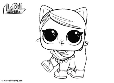 lol pets coloring pages suprr kitty  printable coloring pages