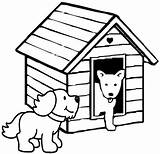 Coloring House Dog Pages Meeting Dogs Kids sketch template