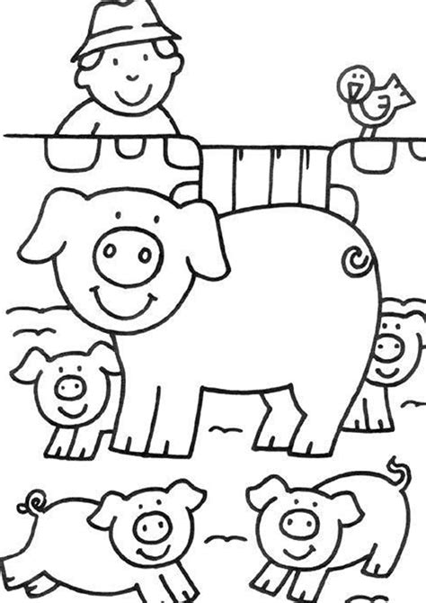 easy  print farm coloring pages farm animal coloring pages