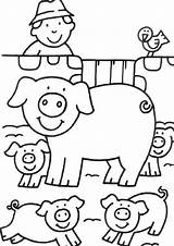 Colouring Kids Tulamama Pigs sketch template