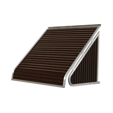 nuimage awnings    wide    projection brown solid fixed window awning lowescom