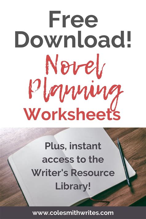 planning worksheets cole smith writes