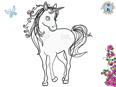 unicorn coloring page  printables treasure hunt  kids