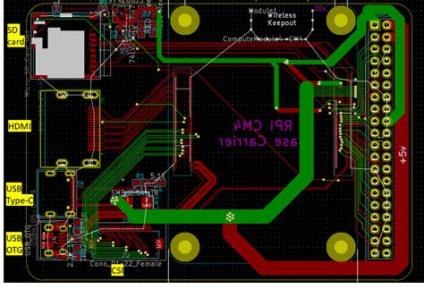 raspberry pi cm io board  layer pcb design electrical engineering stack exchange