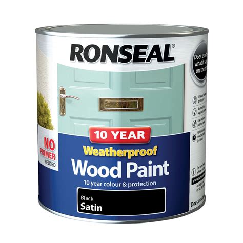 ronseal black satin wood paint  departments diy  bq