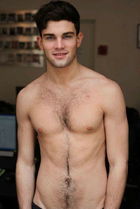 Shirtless Male Athletic Hunk Hairy Chest Treasure Trail Cute Guy Photo