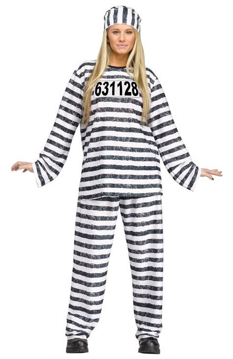 black and white prisoner costume halloween prisoner costume prisoner