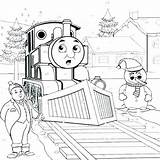 Train Christmas Coloring Pages Thomas Printable Getcolorings sketch template
