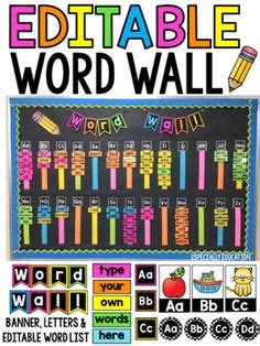 editable word wall template  educational resources